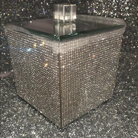 Bella Lux Bath Bella Lux Mirrored Bathroom Vanity Box Rhinestones